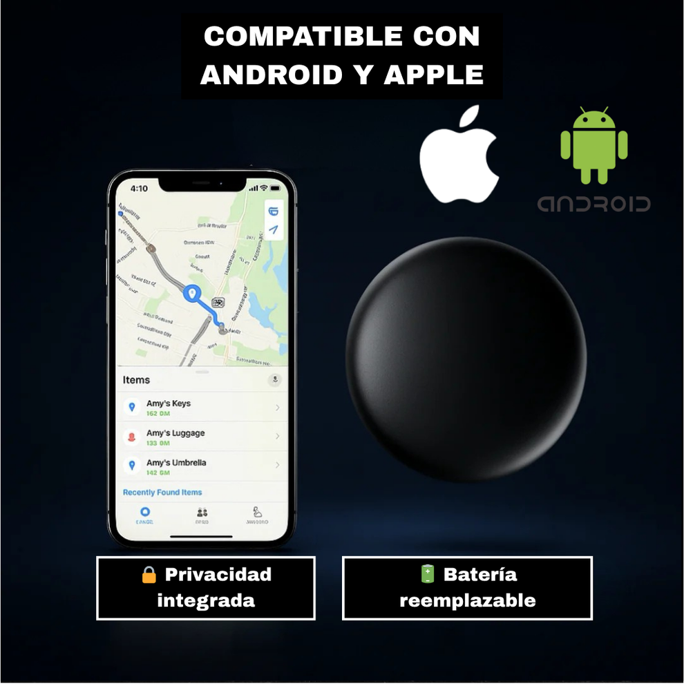Rastreador GPS preciso sin suscripción (Android/Apple)
