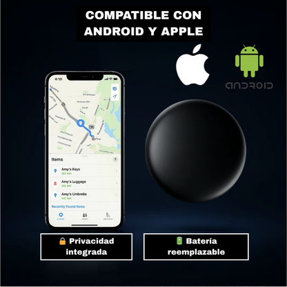 Rastreador GPS preciso sin suscripción (Android/Apple)
